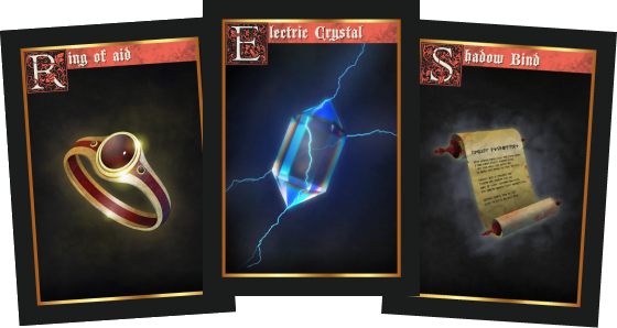 Treasure items cards